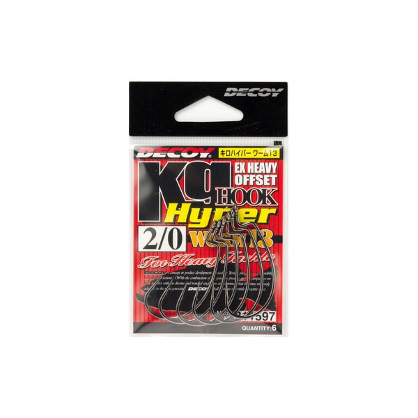 Decoy Worm13 Kg Hyper 1/0 Fekete Offset Horog 7db