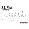 Decoy Worm19 SS Hook 1 Fekete Offset Horog 9db