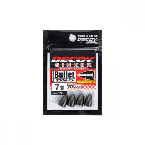 Decoy DS-5 Sinker Type Bullet 7gr Gun Black Ólom 4db