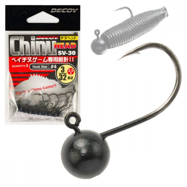 Decoy SV-30 Chinu Head 2 3,5gr NS Fekete Jig Fej 5db