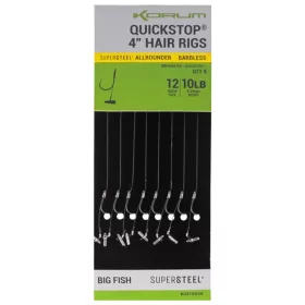   Korum Big Fish Hair Rigs W Quickstops 10cm Size 14 Füles Szakállas Monofil Előkötött Horog