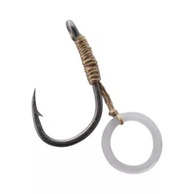   Korum Banded Hook Hairs 8 Szakállas, Füles Bojlis Horog Pelletkarikával 5db