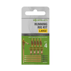   Korum Smokescreen Running Rig Kit Large Végszerelék Készlet 4db