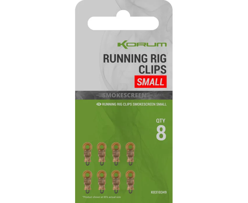 Running Rig Clips Korum Smokescreen Running Rig Clips - Small 8db - TackleBait