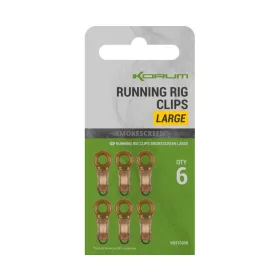 Korum Smokescreen Running Rig Clips - Large 8db