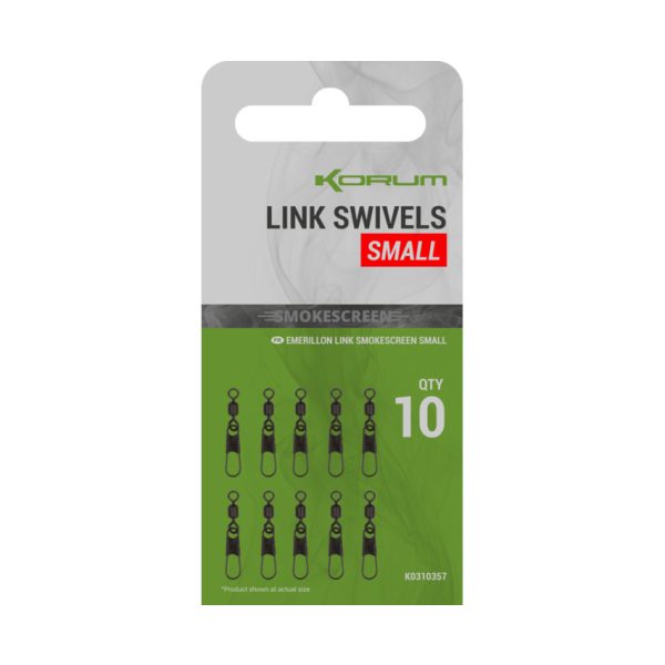 Korum Smokescreen Link Swivels Small Forgókapocs 10db