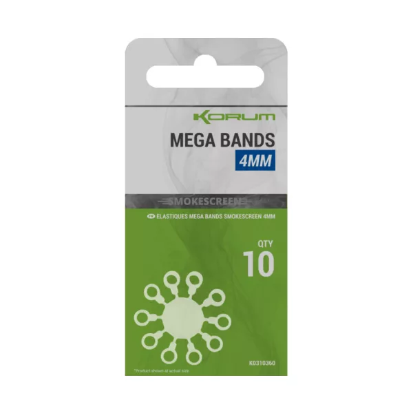 Korum Smokescreen Mega Bands 4mm Pelletkarika 10db