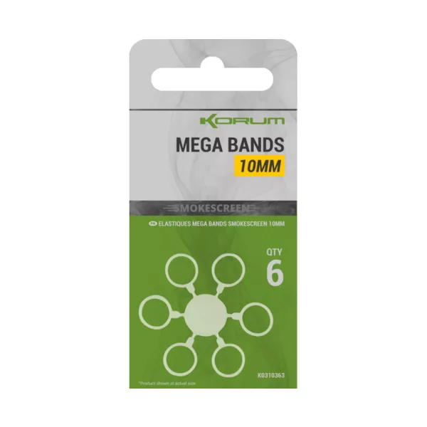 Korum Smokescreen Mega Bands 10mm Pelletkarika 6db