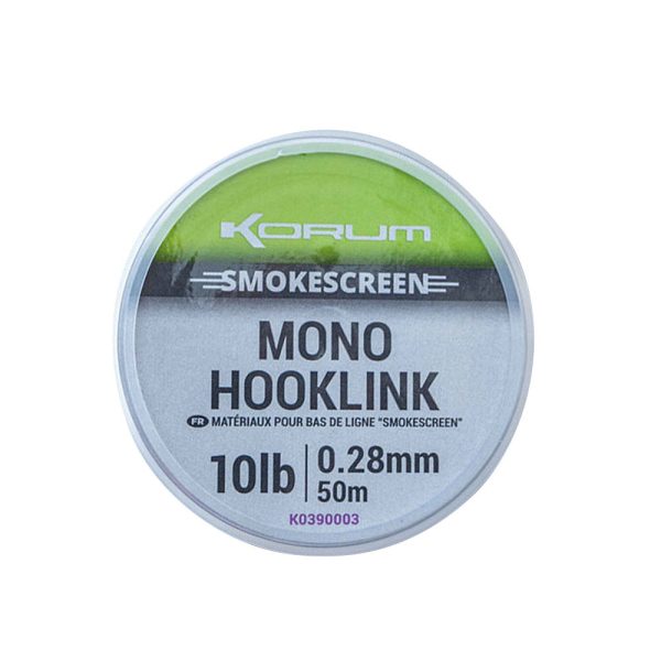 Korum Smokescreen Mono Hooklink 0,28mm Monofil Előkezsinór 50m