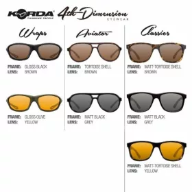   Korda Sunglasses Wraps Matt Black Frame/Brown Lens MK2 Barna Lencsés Napszemüveg