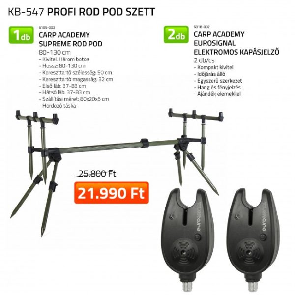 Nevis Carp Academy Supreme Rod Pod Carp Academy Eurosignal Elektomos Kapásjelzővel