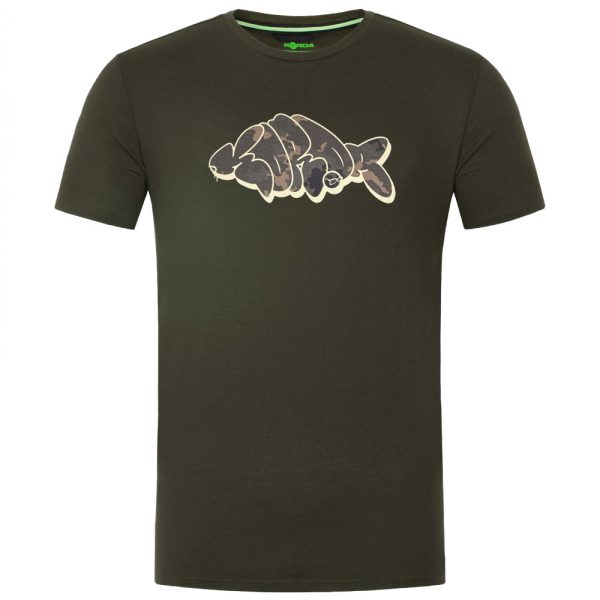Korda Mintás Dark Olive Póló L