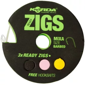   Korda Ready Zigs 8 (240cm) size 10- előkötött bojlis ZIG horogelőke