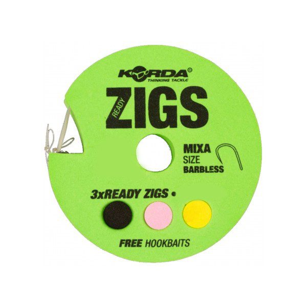 Korda Ready Zigs 8 (240cm) Barbless size 10- előkötött bojlis ZIG horogelőke