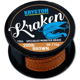   Kriston Kraken Monster Braid 200Lbs 10m 3.57mm Barna Fonott előkezsinór-Barna