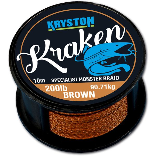 Kriston Kraken Monster Braid 200Lbs 10m 3.57mm Barna Fonott előkezsinór-Barna