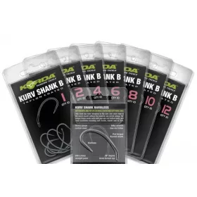 Korda Kurv Shank B2 Füles, Szakáll Nélküli Horog 10db