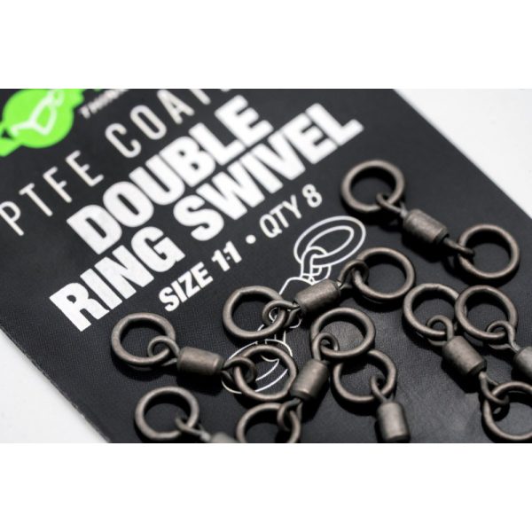 Korda PTFE Double Ring Swivel Size 11 (8pcs) - forgókapocs