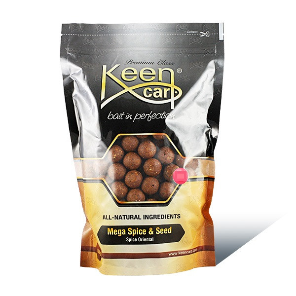 Keen Carp Mega Spice&Seed - Spice Oriental 28mm - Keleti fűszeres bojli 1kg