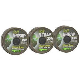 Korda N-Trap Soft 30lb Weedy Green  - bojlis előkezsinór