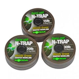   Korda N-Trap Semi Stiff 20lb Weedy Green  - bojlis előkezsinór