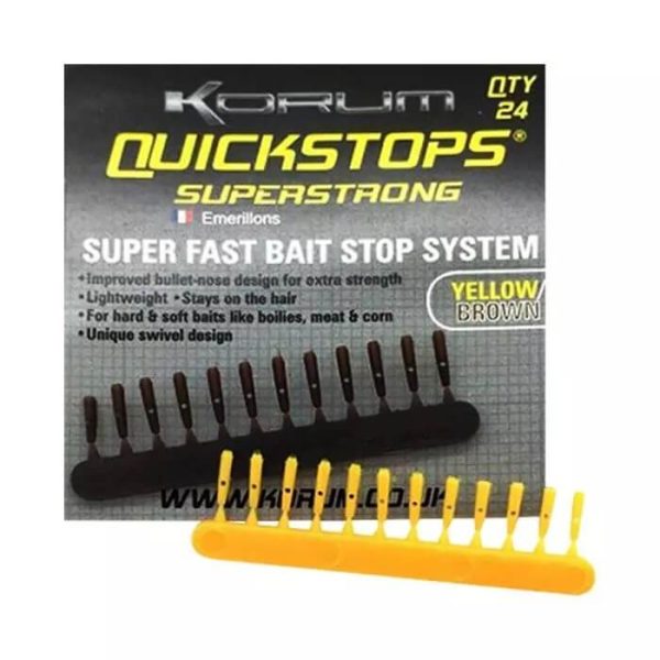 Korum Quickstops - Yellow & Brown Stopper