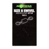 Korda Swivels Size 8 - 20 pcs - forgókapocs