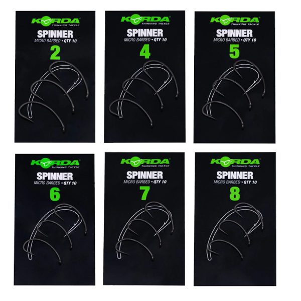 Korda Spinner 8 Füles, Szakállas Bojlis Horog 10db