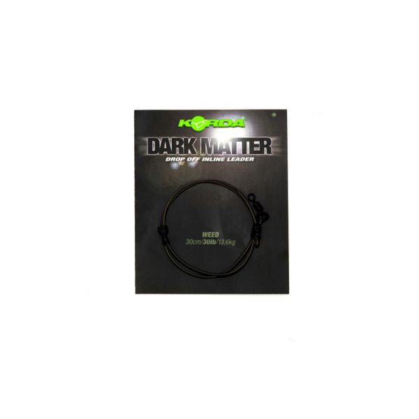 Korda Dark Matter Leader Drop Off Inline Weed Előkötött Bojlis Szerelék 30lb 30cm