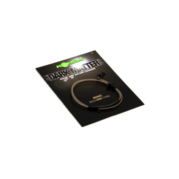 Korda Dark Matter Leader Drop Off Inline Gravel Előkötött Bojlis Szerelék 30lb 30cm