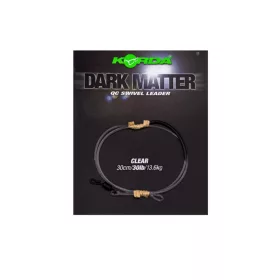   Korda Dark Matter Leader QC Swivel Átlátszó 30cm 30lb Előkötött Bojlis Szerelék