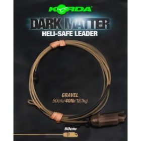   Korda - Dark Matter Leader Heli Safe Gravel 40lb 50cm kavics színű helikopter szerelékes előke