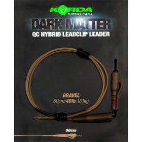   Korda - Dark Matter Leader 50 cm QC Hybrid Clip Weed gyorscsatlakozós fű színű előke
