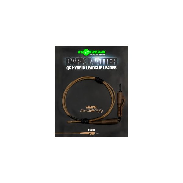 Korda - Dark Matter Leader 50 cm QC Hybrid Clip Weed gyorscsatlakozós fű színű előke