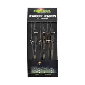   Korda Leadcore Hybrid Lead Clip Weed/Silt Előkötött Bojlis Szerelék 3db