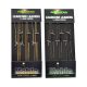 Korda Leadcore leader Ring Swivel Weed/Silt, 3 per pack - előkötött bojlis szerelék