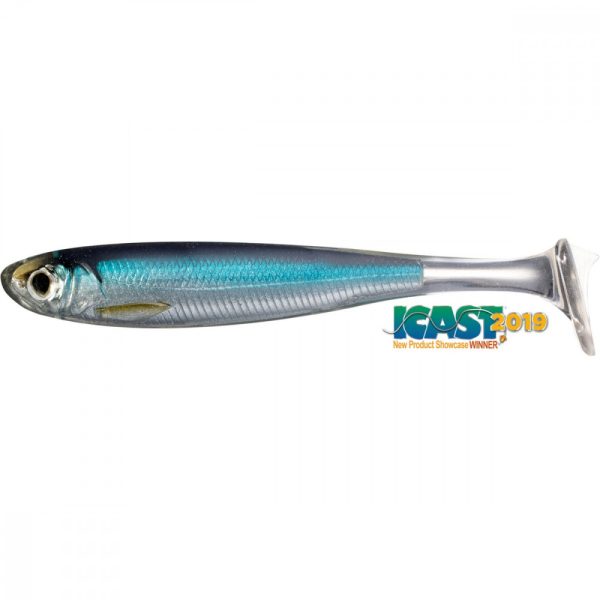 Livetarget Slow-Roll Shiner Paddle Tail Swimbait Silver/Blue 8,5cm Gumihal 4db