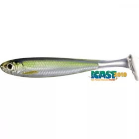   Livetarget Slow-Roll Shiner Paddle Tail Silver/Green 10cm Gumihal 4db