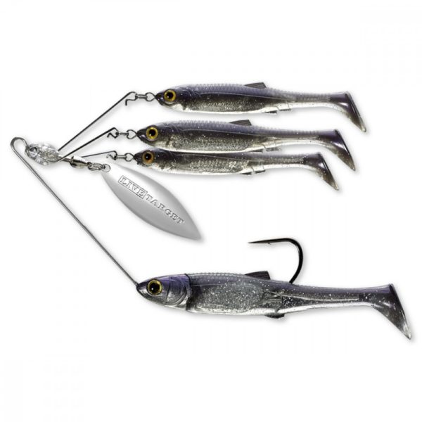 Livetarget Minnow Spinner Rig Purple Pearl/Silver Small 7gr Spinnerbait