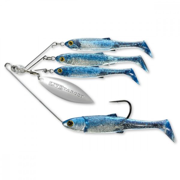 Livetarget Minnow Spinner Rig Blue/Silver Small 11gr Spinnerbait