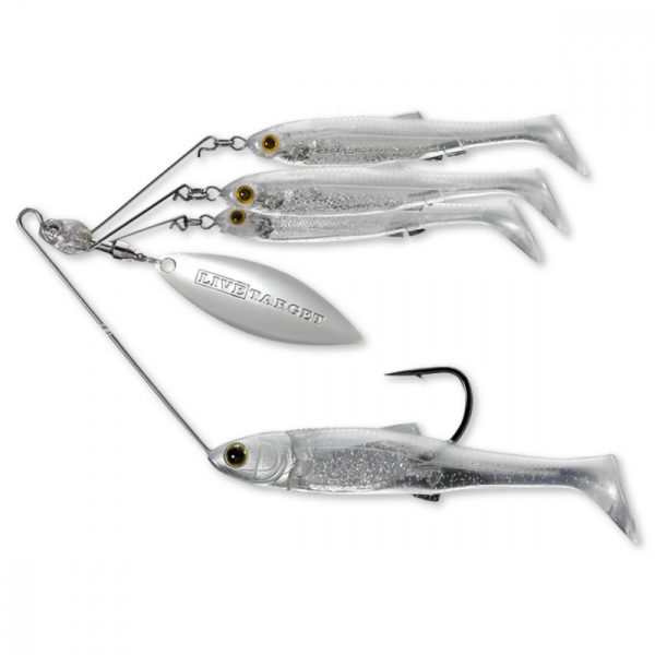 Livetarget Minnow Spinner Rig Pearl White/Silver Small 11gr Spinnerbait