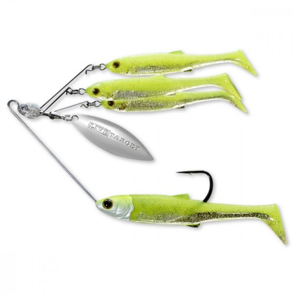 Livetarget Minnow Spinner Rig Chartreuse/Silver Small 11gr Spinnerbait