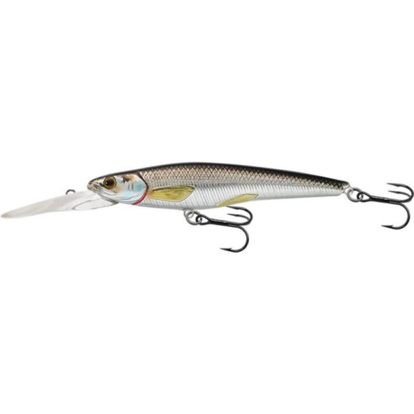 Livetarget Rainbow Smelt Jerkbait Silver Black 9,1cm 9gr Süllyedő Wobbler