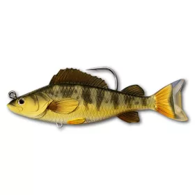   Livetarget Yellow Perch Swimbait Gold-Olive 11,3cm 21gr Plasztik Csali