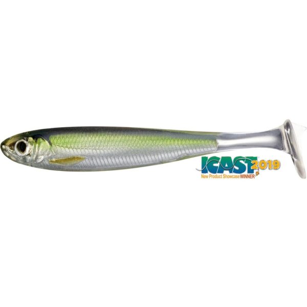 Livetarget Slow-Roll Shiner Paddle Tail Silver-Green 12,5cm Plasztik Csali 4db