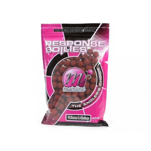 Mainline Shelf Life Boilies Salmon & Shrimp 15 mm 450 g.r - csalizóbojli