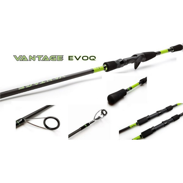 Mustad Vantage Evoq Baitcaster 6'2" ML 2 részes 1,89m 7-28gr Pergető Bot