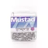 Mustad O'Shaughnessy Stainless Steel 2/0 Füles, Szakállas Horog 7db