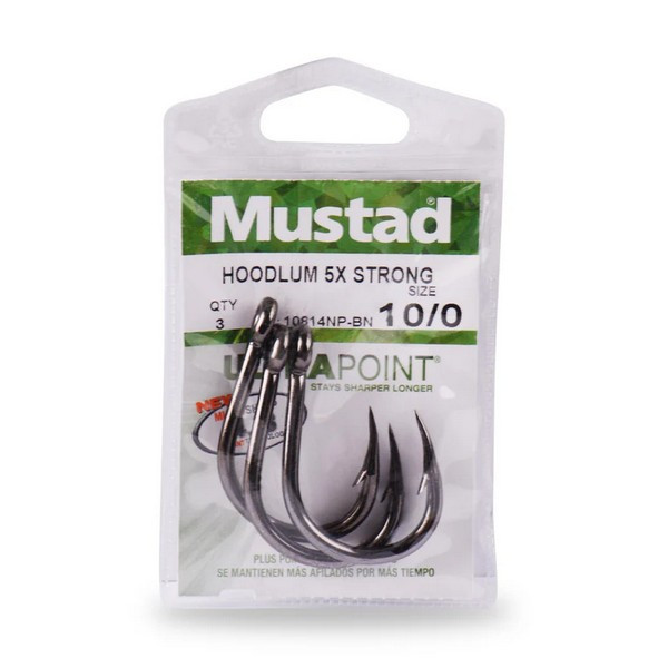 Mustad Live Bait 5 Ex Strong 7/0 Füles, Szakállas Horog 3db