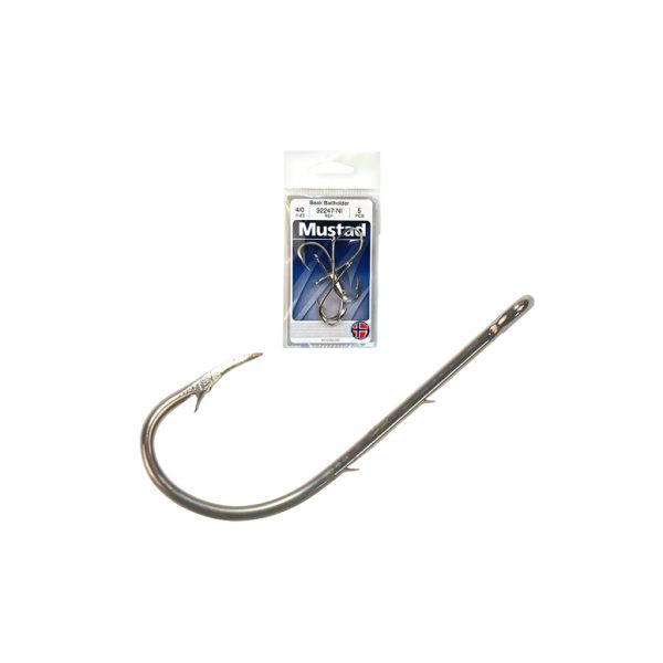 Mustad Beak Hooks Baitholder Nickel 1/0 Süllőző Horog 25db